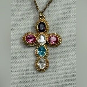 Elegant Gold Cross Pendant Necklace